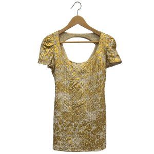 Gold Beulah Mini Dress